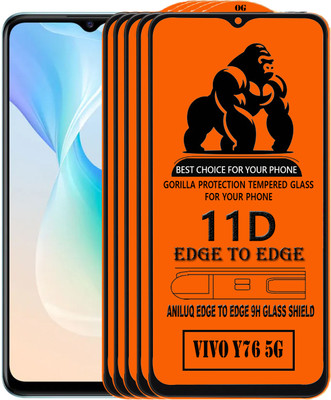 ANILUQ Edge To Edge Screen Guard for VIVO Y76 5G(Pack of 5)