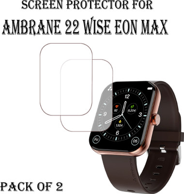 EJZATI Edge To Edge Screen Guard for AMBRANE WISE EON MAX SMARTWATCH(Pack of 2)