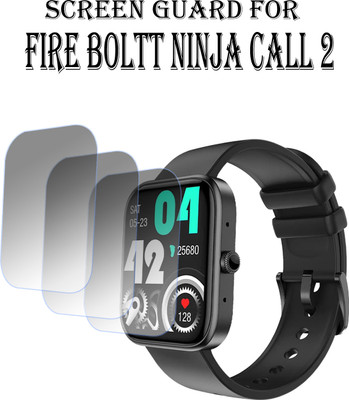 ejzatex Edge To Edge Screen Guard for Fire Boltt Ninja Call 2 Smartwatch(Pack of 3)