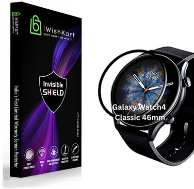 iWishKart Edge To Edge Screen Guard for Samsung Galaxy Watch 4 Classic 46mm, Watch4 46 mm, 3D Curved Original Premium Screen Guard Protector (PMMA)| Edge to Edge Protection | NOT GLASS(Pack of 1)