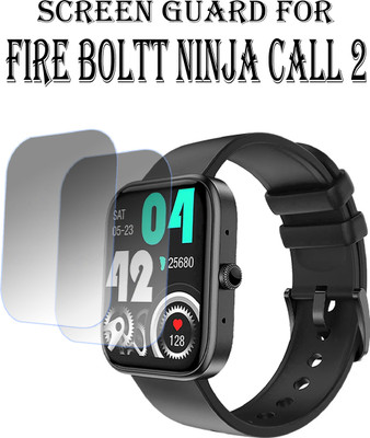 ejzatex Edge To Edge Screen Guard for Fire Boltt Ninja Call 2 Smartwatch(Pack of 2)