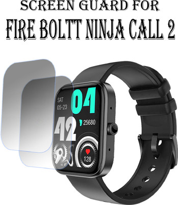 ejzatex Edge To Edge Screen Guard for Fire Boltt Ninja Call 2 Smartwatch(Pack of 2)