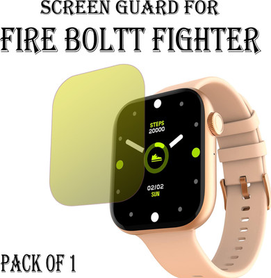 ejzatex Edge To Edge Screen Guard for FIRE BOLTT FIGHTER SMARTWATCH(Pack of 1)