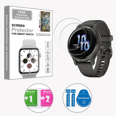 ARBAN Edge To Edge Screen Guard for Garmin Venu 2S 1.3 inch (FREE 1 MOBILE EMBOSSED SKIN) SMARTWATCH SCREEN GUARD(Pack of 2)