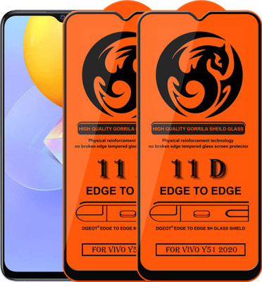 HQ Protection Edge To Edge Screen Guard for Vivo Y51 2020(Pack of 2)