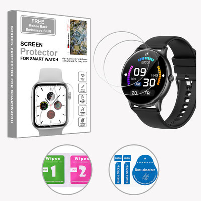 ARBAN Edge To Edge Screen Guard for Fire-Boltt Phoenix 1.3 inch (FREE 1 MOBILE EMBOSSED SKIN) SMARTWATCH SCREEN GUARD(Pack of 2)
