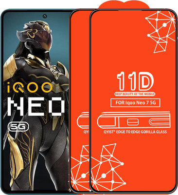 Qyist Edge To Edge Screen Guard for Iqoo Neo 7 5G(Pack of 2)