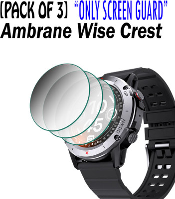EJZATI Edge To Edge Screen Guard for AMBRANE WISE CREST SMARTWATCH(Pack of 3)