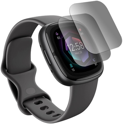 DOUMOF Edge To Edge Screen Guard for Fitbit Sense 2 SCREEN GUARD(Pack of 2)