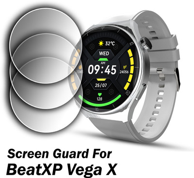 ejzatex Edge To Edge Screen Guard for BEATXP VEGA X SMARTWATCH(Pack of 3)