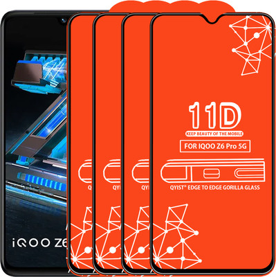 Qyist Edge To Edge Screen Guard for Iqoo Z6 Pro 5G(Pack of 4)