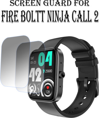 ejzatex Edge To Edge Screen Guard for Fire Boltt Ninja Call 2 Smartwatch(Pack of 2)