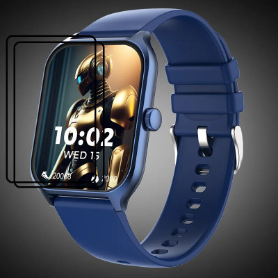 CUBES Edge To Edge Screen Guard for BeatXP Marv Sense Smart Watch 1.96 Inch | Soft and Flexible | Touch Sensitive | Unbreakable | Ultra Thin High Grade 9H Hydrogel TPU Film ( Not a Tempered Glass )(Pack of 2)