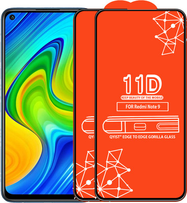 Qyist Edge To Edge Screen Guard for Redmi Note 9(Pack of 2)