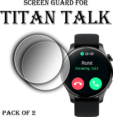 ejzatex Edge To Edge Screen Guard for TITAN TALK SMARTWATCH(Pack of 2)