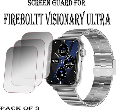 EJZATEX Edge To Edge Screen Guard for FIRE BOLTT VISIONARY ULTRA SMARTWATCH(Pack of 3)