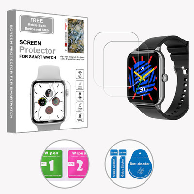 ARBAN Edge To Edge Screen Guard for Fire-Boltt Ninja Calling 1.69 inch (FREE 1 MOBILE EMBOSSED SKIN) SMARTWATCH SCREEN GUARD(Pack of 2)