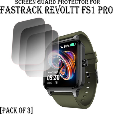 EJZATI Edge To Edge Screen Guard for FASTRACK REVOLTT FS1 PRO SMARTWATCH(Pack of 3)