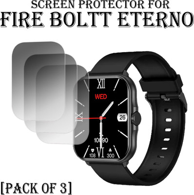 EJZATI Edge To Edge Screen Guard for FIRE BOLTT ETERNO SMARTWATCH(Pack of 3)