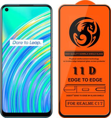 XRENGTH Edge To Edge Tempered Glass for -Realme C17(Pack of 1)