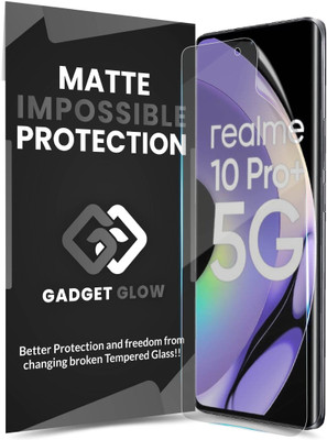 Gadget Glow Edge To Edge Screen Guard for Realme 10 Pro Plus 5G, Realme 10 Pro + 5G Realme 10 Pro Plus, Not a Tempered Glass, it’s a Nano Fiber Membrane(Pack of 1)