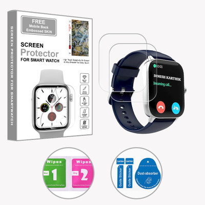 ARBAN Edge To Edge Screen Guard for GIZMORE GizFit Flash 1.85 Inch (FREE 1 MOBILE EMBOSSED SKIN) SMARTWATCH SCREEN GUARD(Pack of 2)