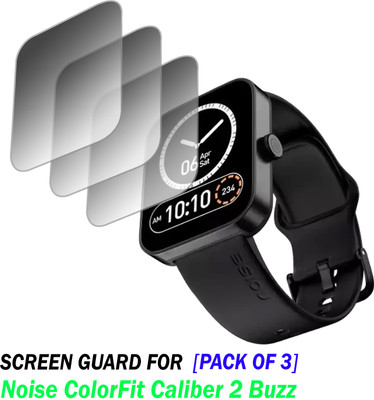 EJZATI Edge To Edge Screen Guard for NOISE COLORFIT CALIBER 2 BUZZ SMARTWATCH(Pack of 3)
