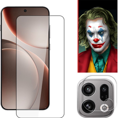 ARBAN Edge To Edge Tempered Glass for Oppo Find X9 Pro 5G Tempered Screen Protector | Anti-Scratch | Edge to Edge Full Coverage | 9H Hardness ( 1 FRONT SCREEN GUARD + 1 CAMERA LENS PROTECTOR + 1 FREE BACK EMBOSSED SKIN026 )(Pack of 1)