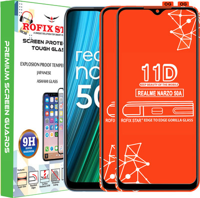 Rofix star Edge To Edge Tempered Glass for REALME NARZO 50A(Pack of 2)