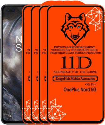 DeepzHub Edge To Edge Tempered Glass for OnePlus Nord 5G(Pack of 4)