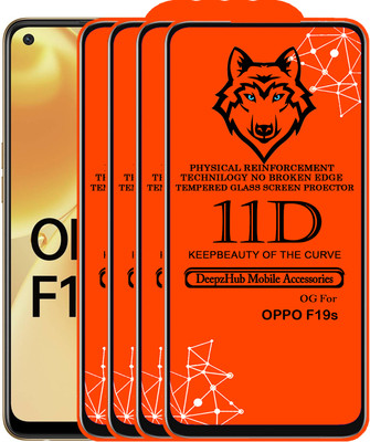 DeepzHub Edge To Edge Tempered Glass for OPPO F19s(Pack of 4)