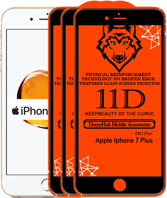 CRodible Edge To Edge Tempered Glass for Apple iPhone 7 Plus(Pack of 3)