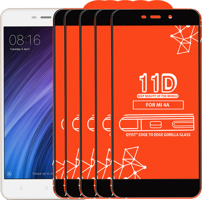 Qyist Edge To Edge Tempered Glass for Mi Redmi 4A(Pack of 5)