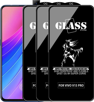 Qyist Edge To Edge Tempered Glass for VIVO V15 PRO(Pack of 3)