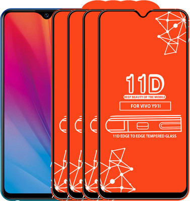 Roxel Edge To Edge Tempered Glass for Vivo Y91I(Pack of 4)