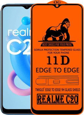 TWIGLO Edge To Edge Tempered Glass for REALME C20(Pack of 1)
