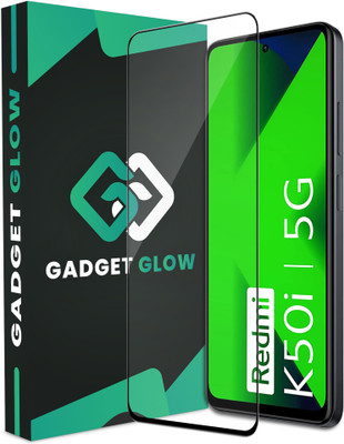 Gadget Glow Edge To Edge Tempered Glass for Redmi K50i 5G, Redmi K50i, Mi K50i 5G(Pack of 1)
