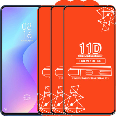 Roxel Edge To Edge Tempered Glass for Mi K20 Pro(Pack of 3)