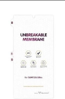 bmj Edge To Edge Screen Guard for SAMSUNG S24 ULTRA, 3 LAYER FRONT MATTE, UNBREAKABLE MEMBRANE(Pack of 1)