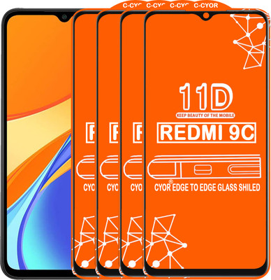 CYOR Edge To Edge Tempered Glass for REDMI 9C(Pack of 4)
