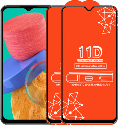 Qyist Edge To Edge Tempered Glass for Samsung Galaxy M33 5G(Pack of 2)