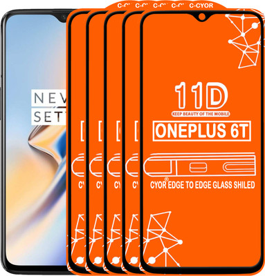 CYOR Edge To Edge Tempered Glass for ONEPLUS 7(Pack of 5)