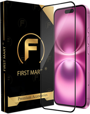 FIRST MART Edge To Edge Tempered Glass for iPhone 16 Plus, Apple iPhone 16 Plus, 16 Plus(Pack of 1)