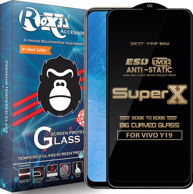 Roxel Edge To Edge Tempered Glass for VIVO Y19(Pack of 1)
