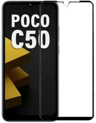ROYALBASE Edge To Edge Tempered Glass for POCO C50(Pack of 1)