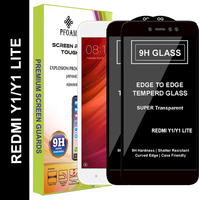 PFOAM Edge To Edge Tempered Glass for Mi Redmi Y1(Pack of 2)