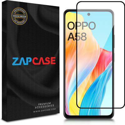 Zapcase Edge To Edge Tempered Glass for OPPO A58 4G(Pack of 1)