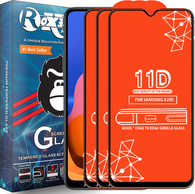 Roxel Edge To Edge Tempered Glass for Samsung Galaxy A20S(Pack of 3)
