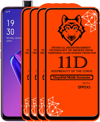 DeepzHub Edge To Edge Tempered Glass for OPPO K3(Pack of 4)