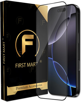 FIRST MART Edge To Edge Tempered Glass for iPhone 16 Pro, Apple iPhone 16 Pro, 16 Pro(Pack of 1)